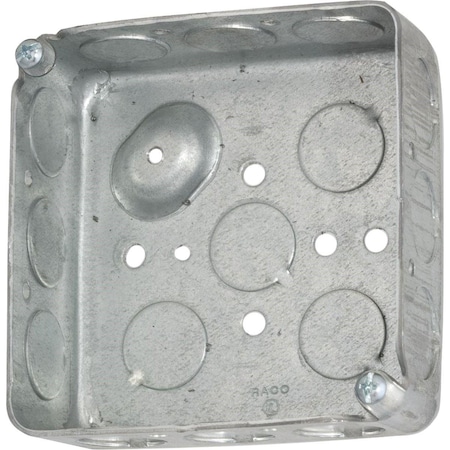 Southwire Electrical Box, 21 cu in, Square Box Type, Steel, Square Shape 52151-1/2DR-UPC